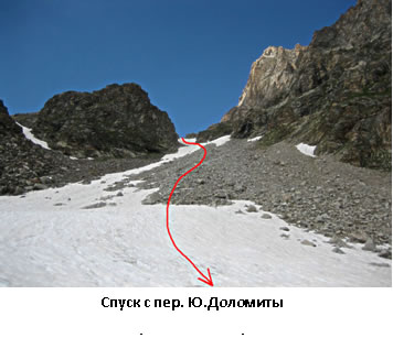 спуск с пер. Ю. Доломиты