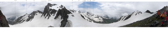 Фото 4.2 Панорама с седловины пер. Гориф